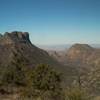 View of Chisos Basin from the Lost Mine Trail, Big Bend NP.