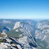 Half Dome and Yosemite Valley in the distance.  The view from the top of Clouds Rest provides you a  great view of the entire park.