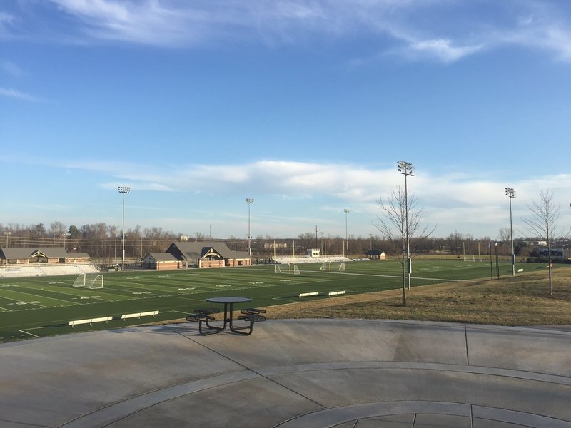 Overview of the Elizabethtown Sports Park looking southeast and down on the Championship Playing fields.