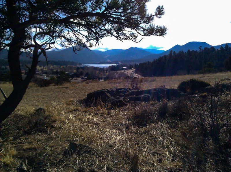 View of Lake Estes to the east.