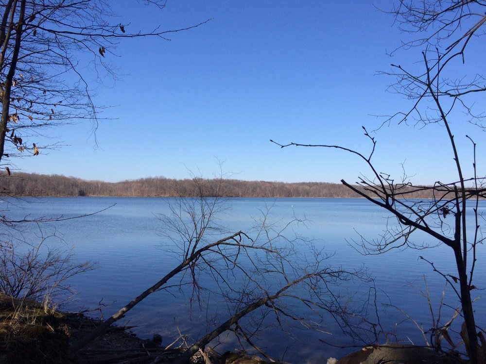 Overlooking Eagle Creek Reservoir from the Red Trail.