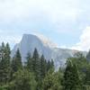 A famous view of Half Dome from the valley floor.