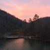 Winter Evening Skies - The scene at the end of the Angels Falls Trail of Big South Fork River in Big South Fork National River and Recreation Area.