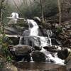 Hike the popular 2.3 mile roundtrip trail to reach the 80 foot Laurel Falls in the Great Smoky Mountains National Park. The falls is broken up in an upper and lower section with a narrow bridge cutting across. This photo is shot at the bottom of the lower section of the falls.