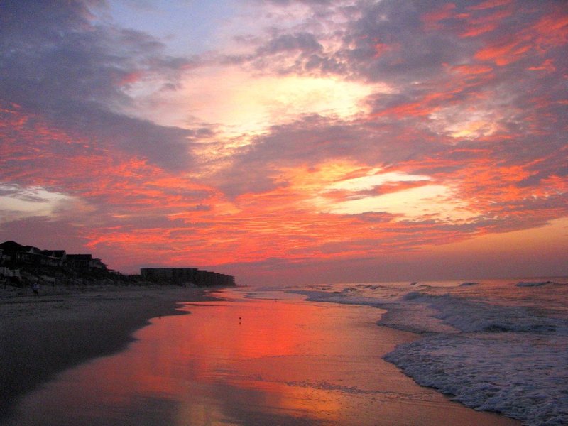 A glorious sunrise on Topsail Island, MST Segment 15B. Photo by PJ ...