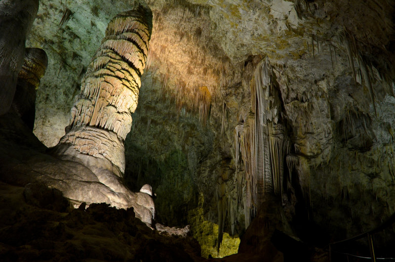 A beautiful display of stalagmites and stalactites.