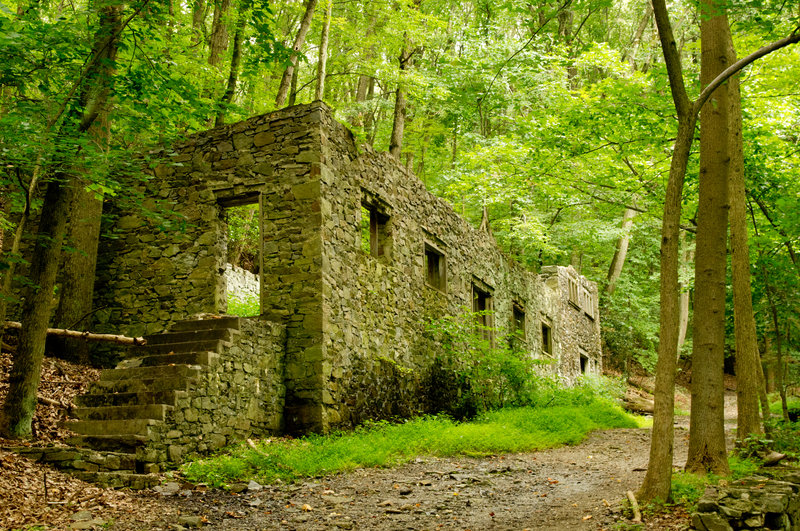 Valley Forge: Colonial Springs Water Bottling Plant Ruins can be seen from ...