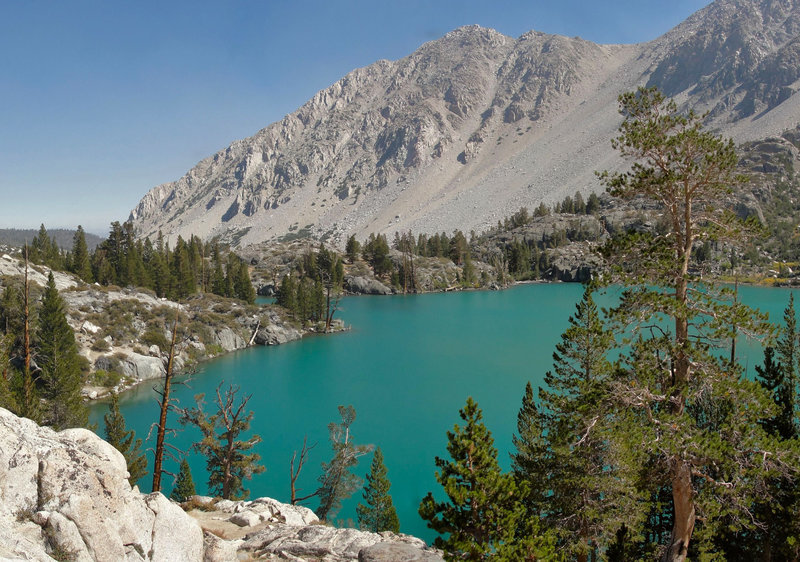 Big Pine Lakes area, featuring the First Lake and Mount Alice.