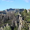 Looking at the Harney Peak Fire Tower from the Harney Peak Trail #9.