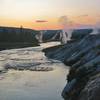 Firehole River at sunset.