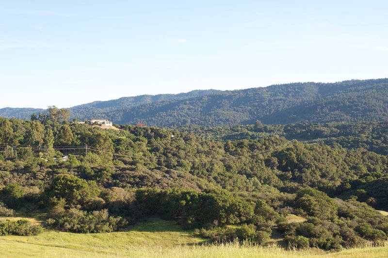 Views of the Santa Cruz Mountains to the West.