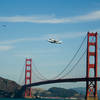 Flying over the Golden Gate.