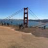 Marin Headlands panorama of the Golden Gate Bridge.