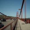 The path across the Golden Gate Bridge.