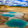 A colorful day in the Norris Geyser Basin.
