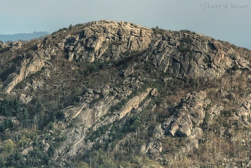 A view of the Upper & Lower Summits of Old Rag Mountain.