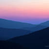 Morning twilight view of the Blue Ridge Mountains from the Tunnel Overlook.