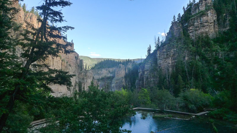 View from the top of Hanging Lake