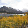 Looking across Swiftcurrent Lake from the Altyn/Henkel stretch of the old Ptarmigan Trail.