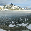 Panorama of the Brady Ice Field above Reid Glacier, Glacier Bay National Park, Alaska.