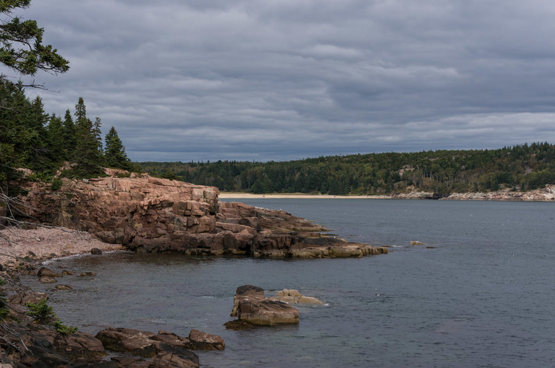 Looking north to Sand Beach and Great Head from Thunder Hole.