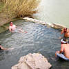 A group enjoys the canyon's namesake hot springs.