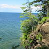 Lake Superior from the bluffs along the East Huginnin Cove Trail.