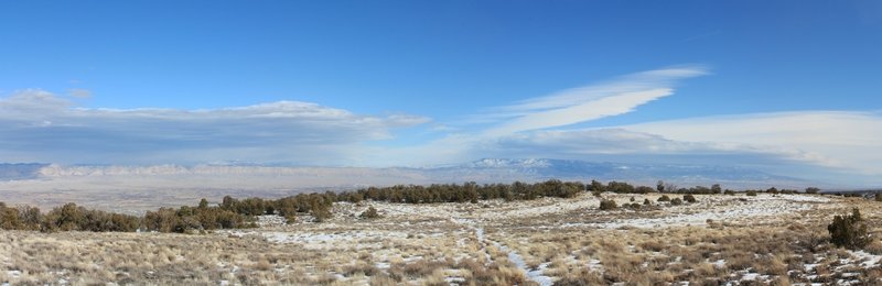 Panorama from the intersection of CCC Trail and Black Ridge Trail. with permission from Hobbes7714 Photo Credit: Andrew Wahr  Link: https://twitter.com/WahrAndrew