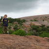 Gabriel climbing Enchanted Rock