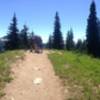 Panorama from Dewey Lake to Mt. Rainier.