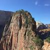 Angels Landing from Scout's Lookout.