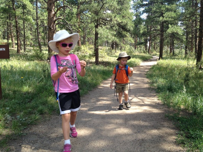 Kids on the trail.