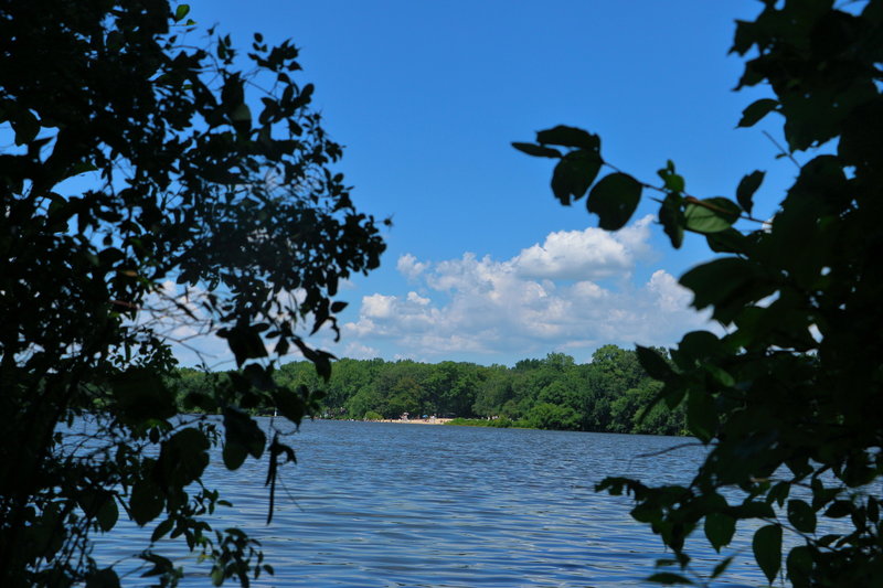 Photo of the lake from the trail