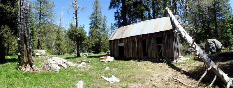 Abandoned cabins at Miller Meadows.
