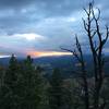 Sunset off the western ridge of Bear Peak.