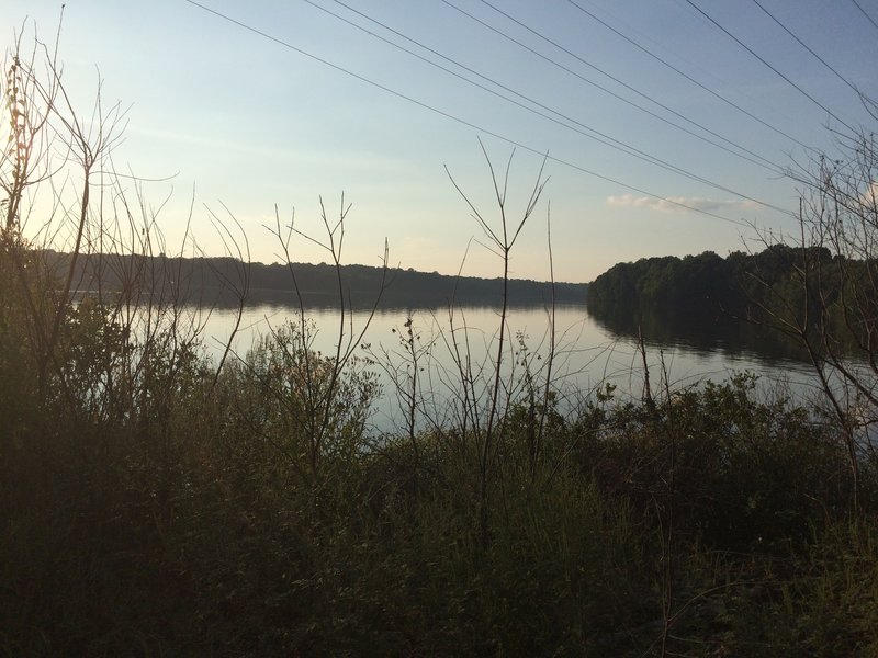 Lake Townsend from the power line cut - looking NW (left).