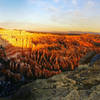 Catching the sun rising over the Hoodoos at Bryce Canyon NP.