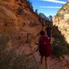 Heading up to Angels Landing Zion NP - Labor Day 2016.