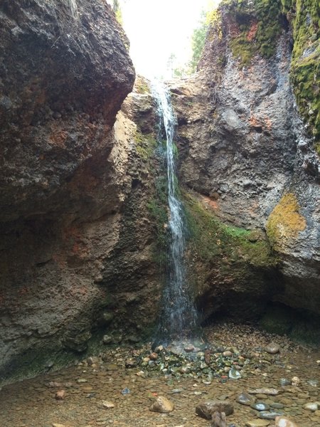 The falls at the end of the Grotto Trail