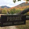 Trail passes on private property but hikers are welcome!