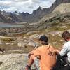 Gu with a view at Titcomb Basin.