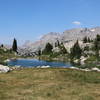 One of many small lakes along the Titcomb Basin trail.