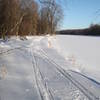 Cross country skiing in the winter on the Jeep Trail.