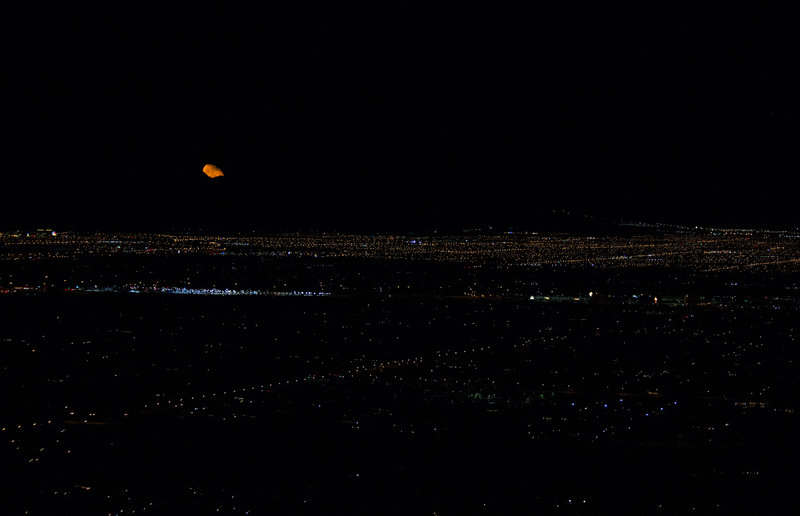 Watching the moon rise over the northeast part of the valley.