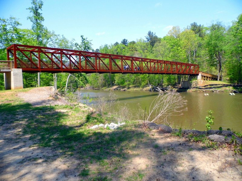 The bridge crossing Sweetwater Creek.