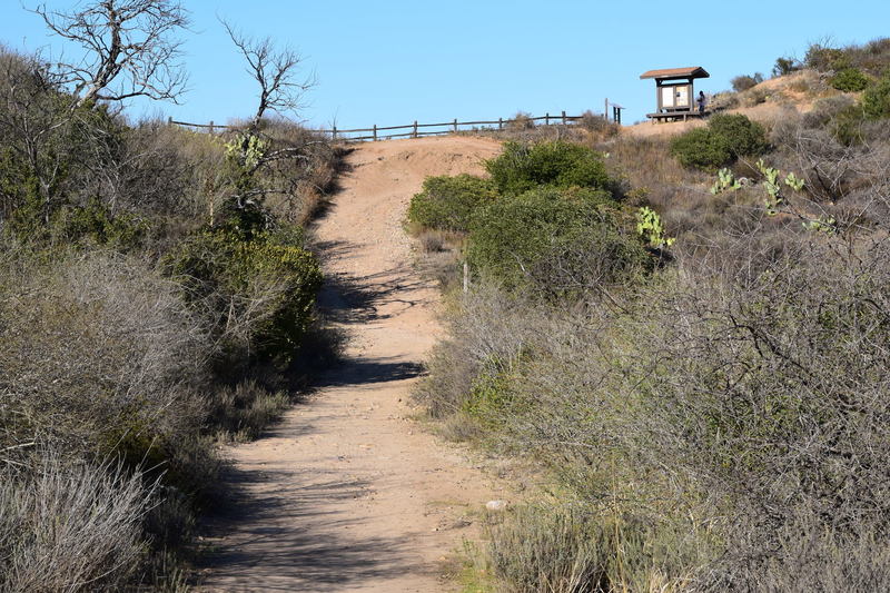 Lead up to four corners, a main junction of the trail system.