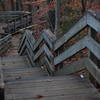 The stairs along the Swift Creek Loop Trail.