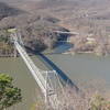 The view from Anthony's Nose to the Bear Mountain Bridge below