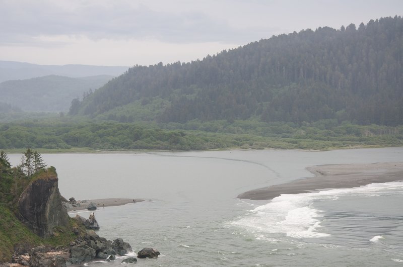 The mouth of the Klamath River.