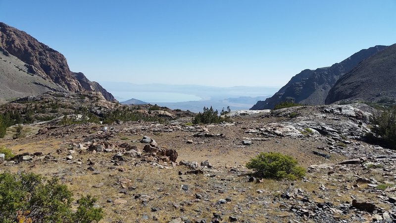 Mono Lake seen from end of Mono Pass trail.  August 2016